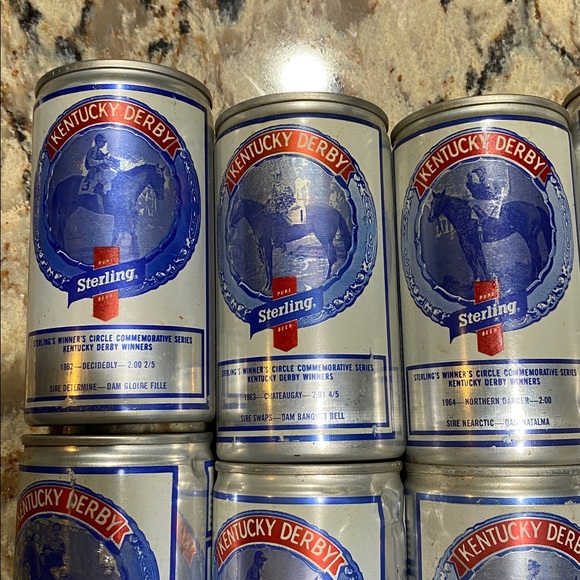 Vintage Sterling Kentucky Derby horse racing beer can set 1962-1975 g Hellman - Picture 2 of 9